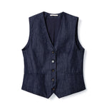 Women' s Relaxed Indigo Denim Waistcoat