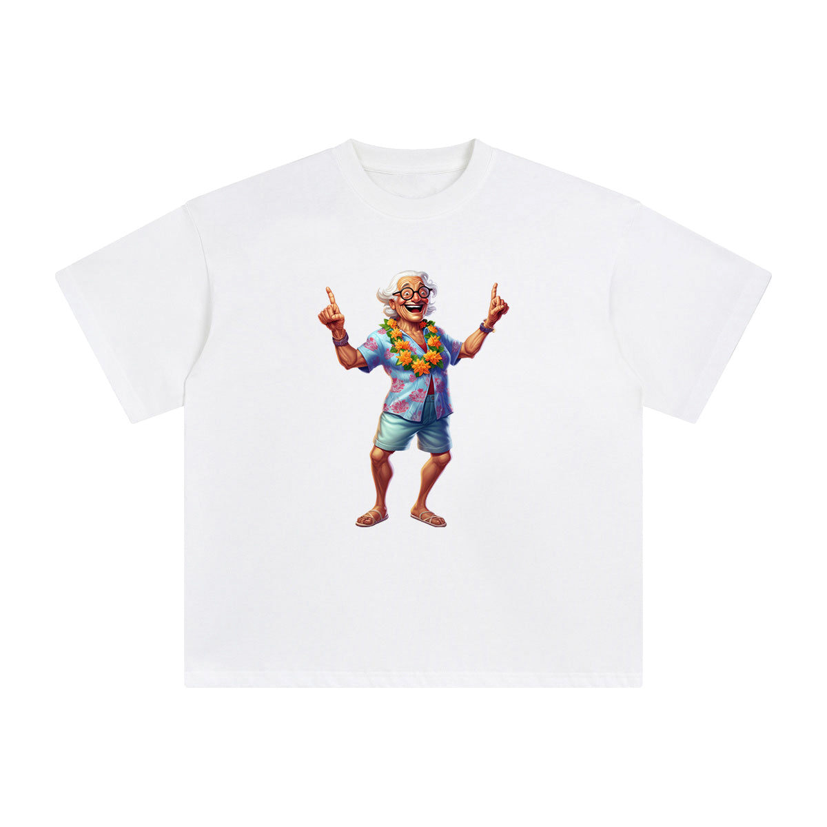 Summer Grandpa Graphic Tee-INNBLAC Fashion Apparel