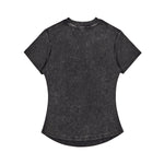 Camiseta de algodón lavado, corte entallado y cintura plisada, 8.4 oz