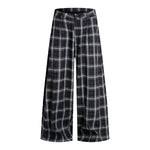Vintage Hip-Hop Plaid High-Street Baggy Wide-Leg Trousers