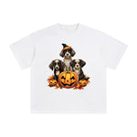 Dogs & Pumpkin Graphic Tee-INNBLAC Fashion Apparel