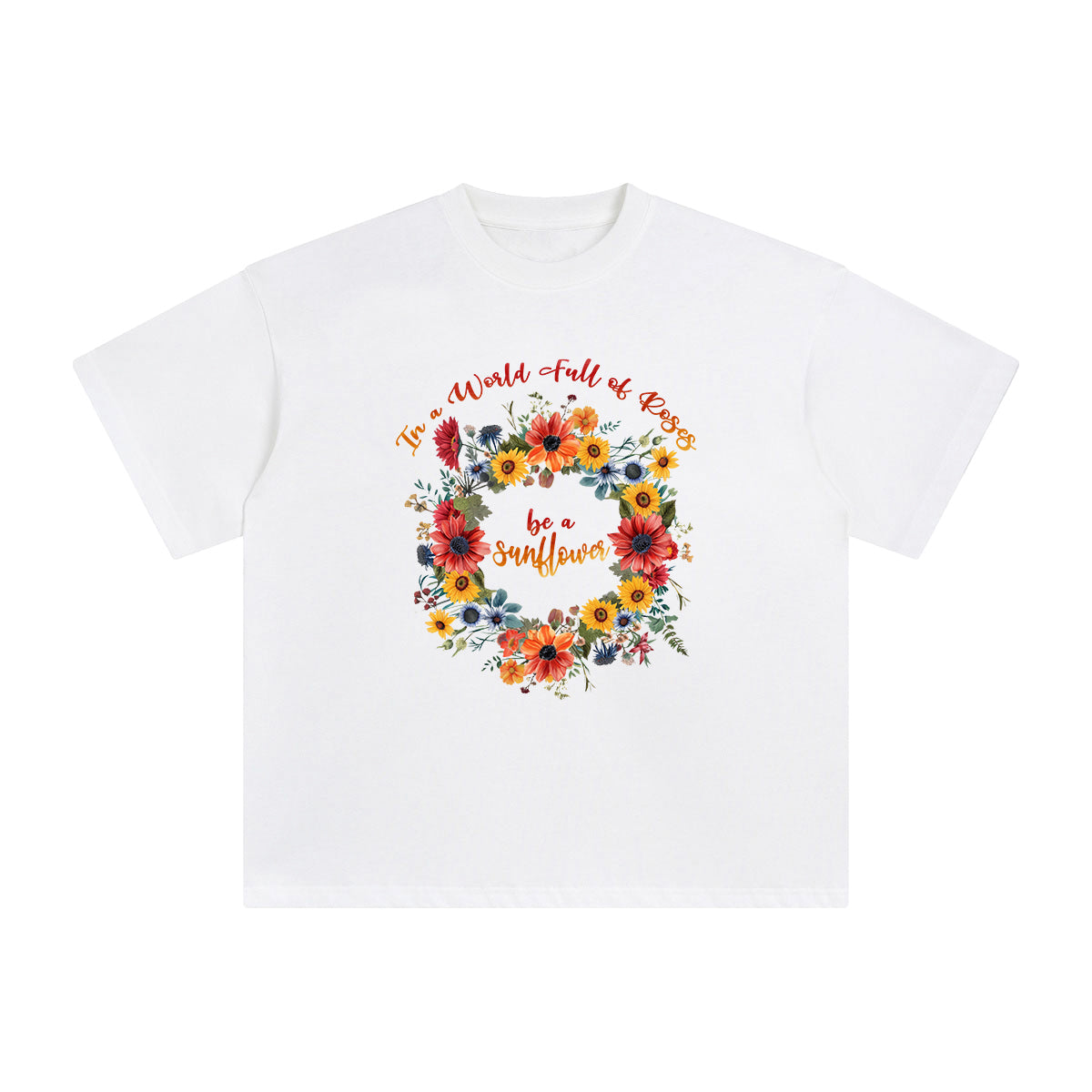 Sunflowers & Quote Graphic Tee-INNBLAC Fashion Apparel