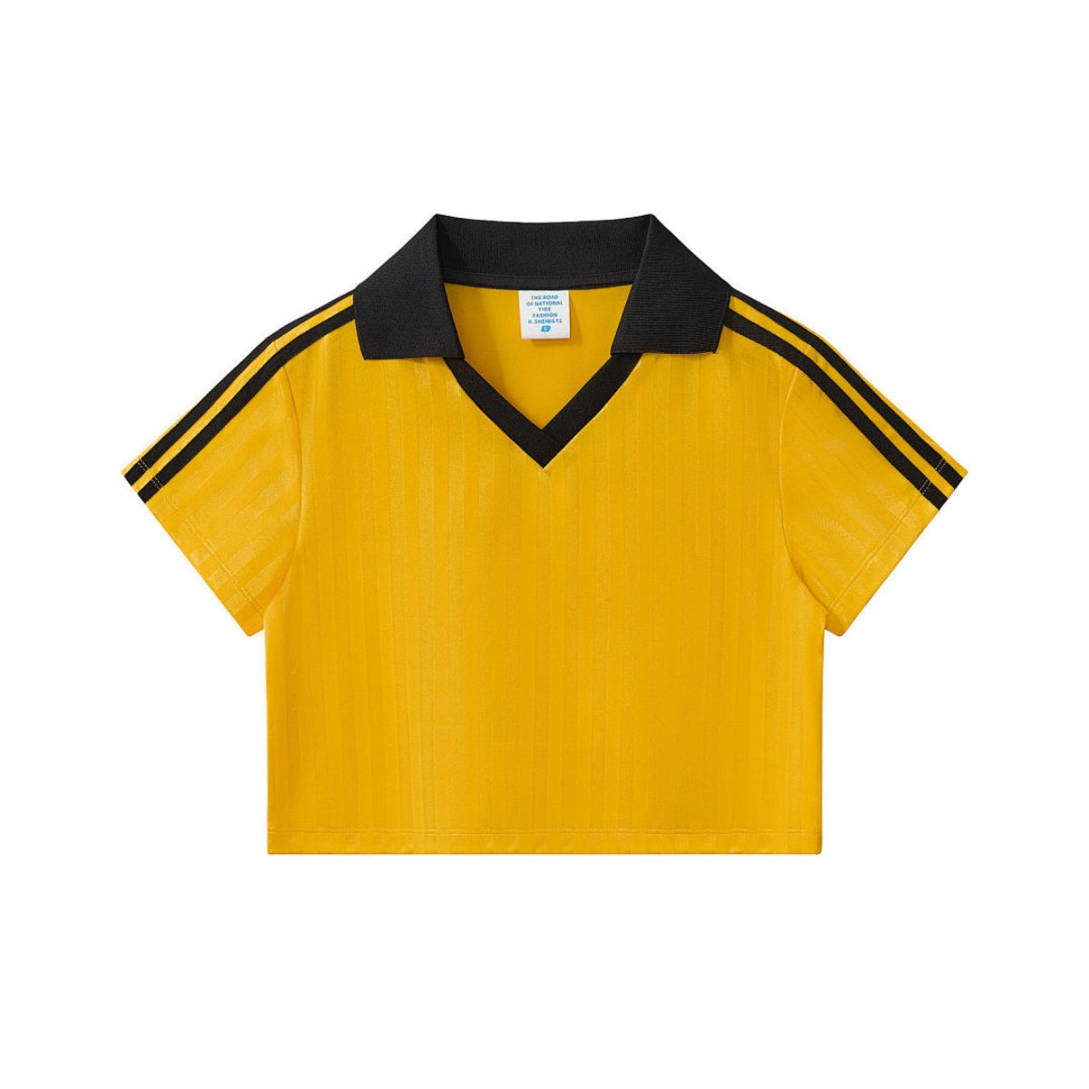 Contrast Panel Y2K Athletic Crop Tee