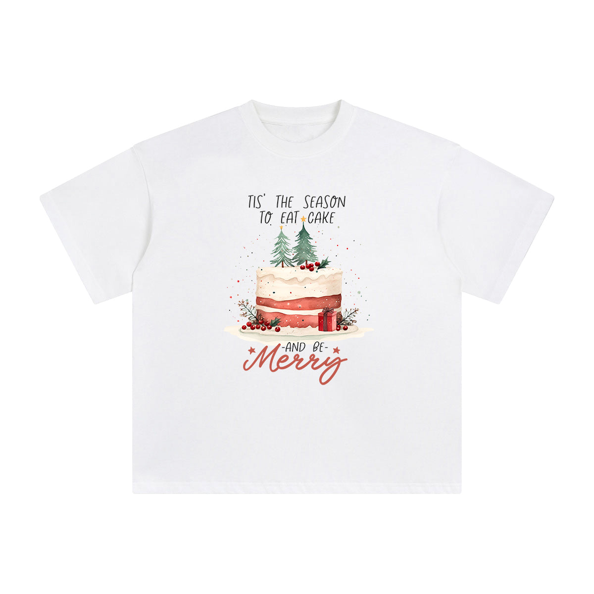 Christmas Cake Graphic Tee-INNBLAC Fashion Apparel