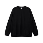 Heavyweight Solid Distressed Crew Neck Sweatshirt
