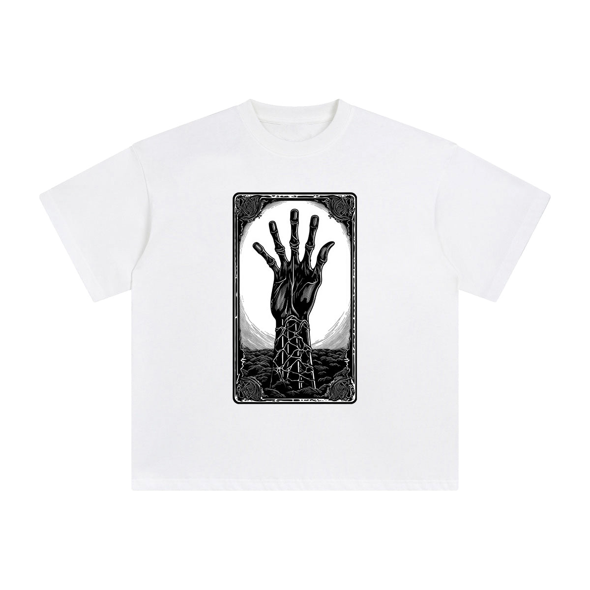Mystery Demon Hand Tarot Card Graphic Tee-INNBLAC Fashion Apparel
