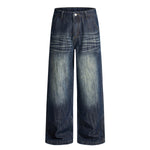 Vintage Wash High Waist Loose Wide Leg Jeans