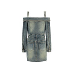 Women's Off-Shoulder Denim Mini Dress