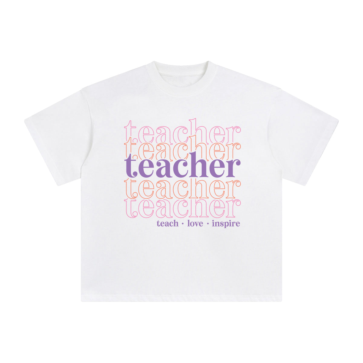 Teacher Teach Love Inspire Graphic Tee-INNBLAC Fashion Apparel