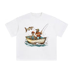 Dad Fishing With Son Graphic Tee-INNBLAC Fashion Apparel