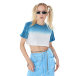 Women's Gradient Crop T Shirt-INNBLAC Fashion Apparel