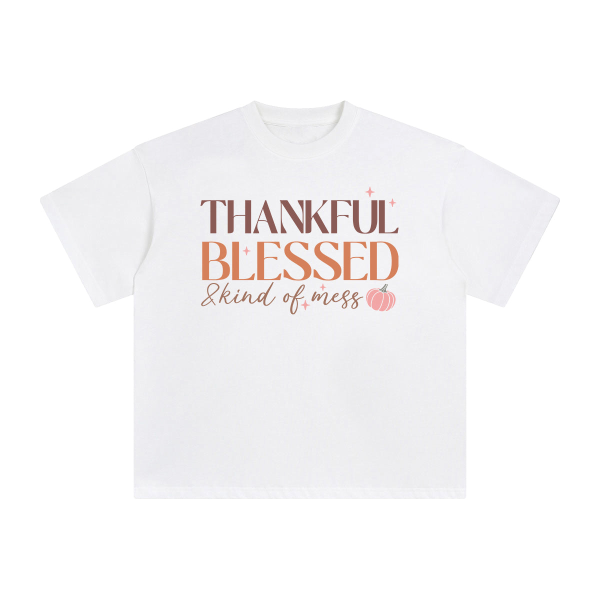 Thankful Blessed & Kind Of Mess Graphic Tee-INNBLAC Fashion Apparel