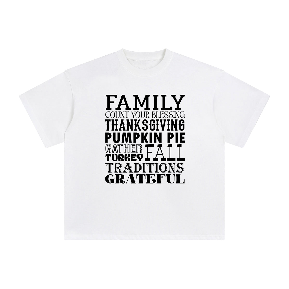 Thanksgiving Quote Graphic Tee-INNBLAC Fashion Apparel