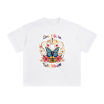 Live Life In Full Bloom Graphic Tee-INNBLAC Fashion Apparel