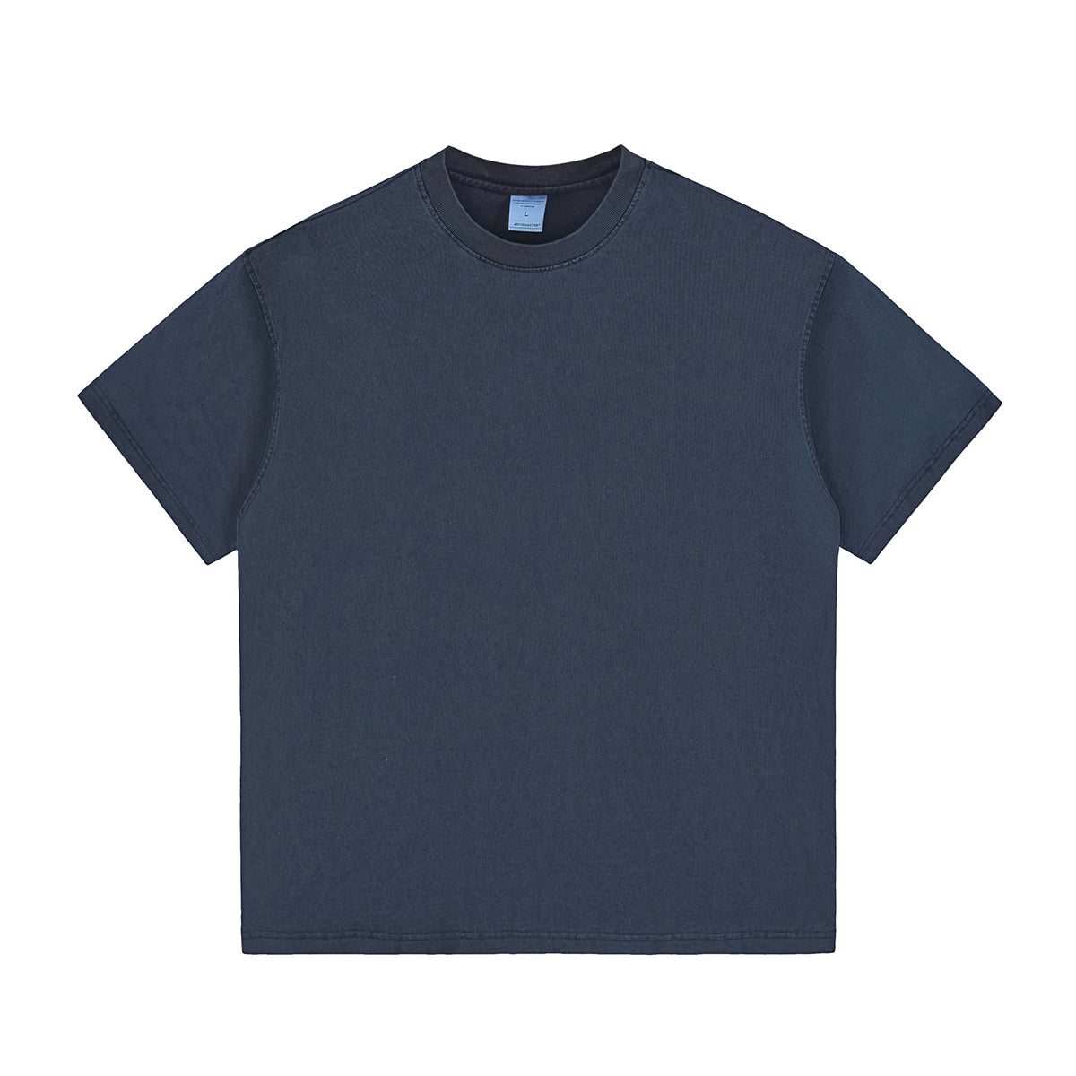 Crew Neck Washed Cotton T Shirt 7.8oz