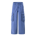 Washed Cargo Pants With Pocket‑in‑Pocket Structure