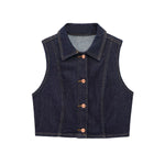 Button-Front Selvedge Denim Vest