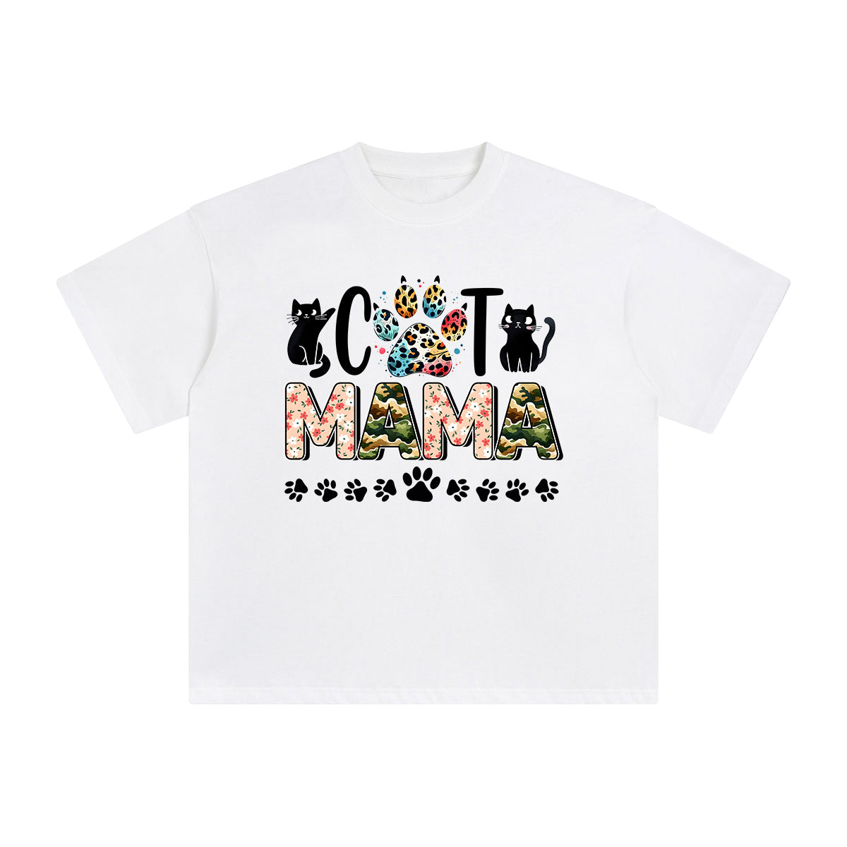 Cat Mama Graphic Tee-INNBLAC Fashion Apparel