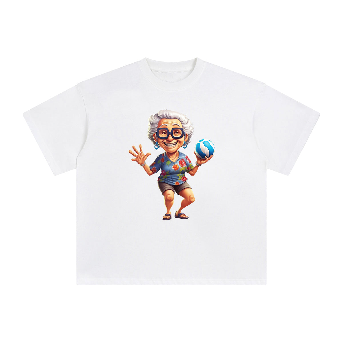 Grandma Play Volleybal Graphic Tee-INNBLAC Fashion Apparel