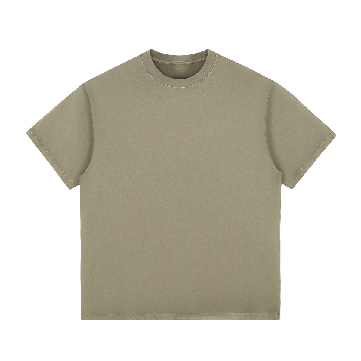 Crew Neck Washed Cotton T Shirt 7.8oz