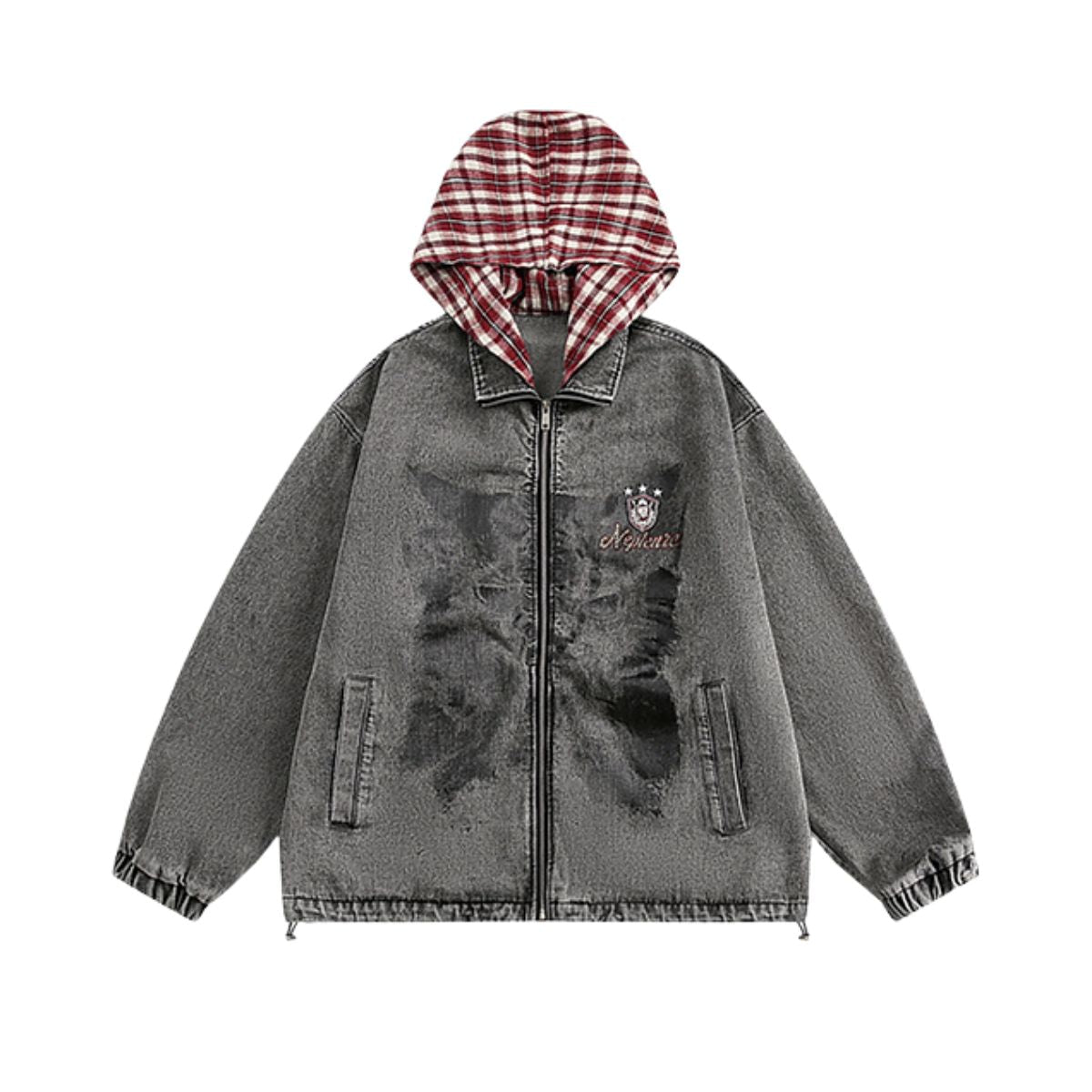 Niche Design American Street Vibe Washed Denim Jacket