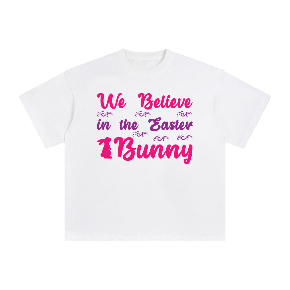 We Believe in the Easter Bunny Graphic Tee-INNBLAC Fashion Apparel