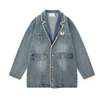 Vintage Hong Kong Chic Denim Blazer Jacket