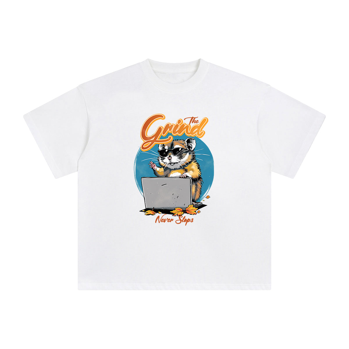 The Grind Never Stops Graphic Tee-INNBLAC Fashion Apparel