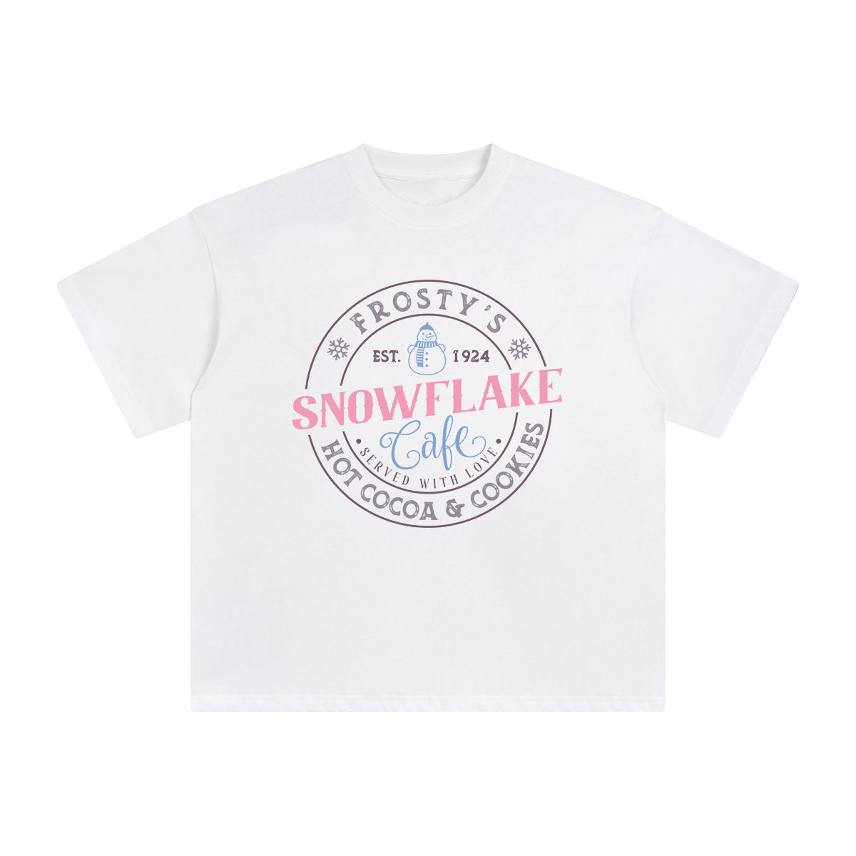 Snowflake Cafe Graphic Tee-INNBLAC Fashion Apparel