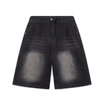 Bermudas con lavado vintage y salpicaduras de tinta