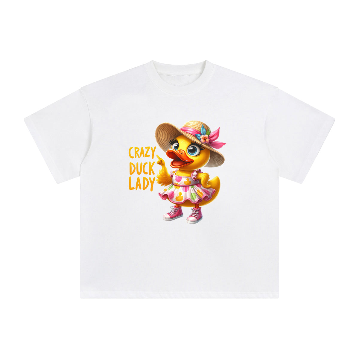 Crazy Duck Lady Graphic Tee-INNBLAC Fashion Apparel