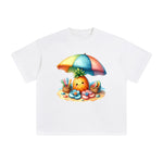Seaside Resort Comic Graphic Tee-INNBLAC Fashion Apparel