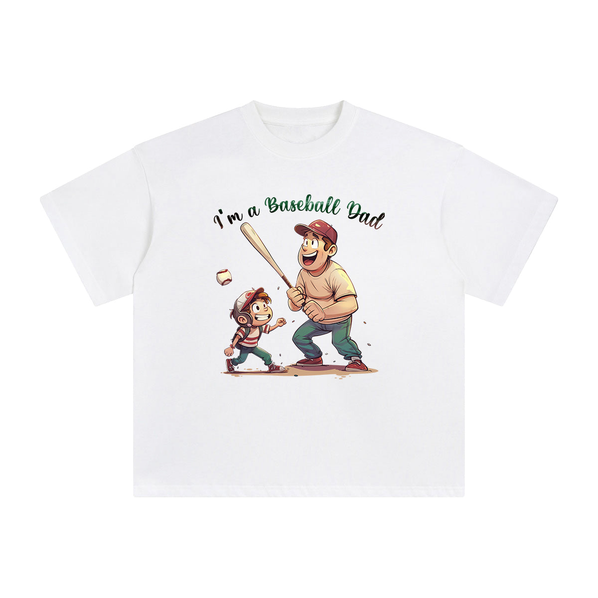 I'm A Baseball Dad Graphic Tee-INNBLAC Fashion Apparel