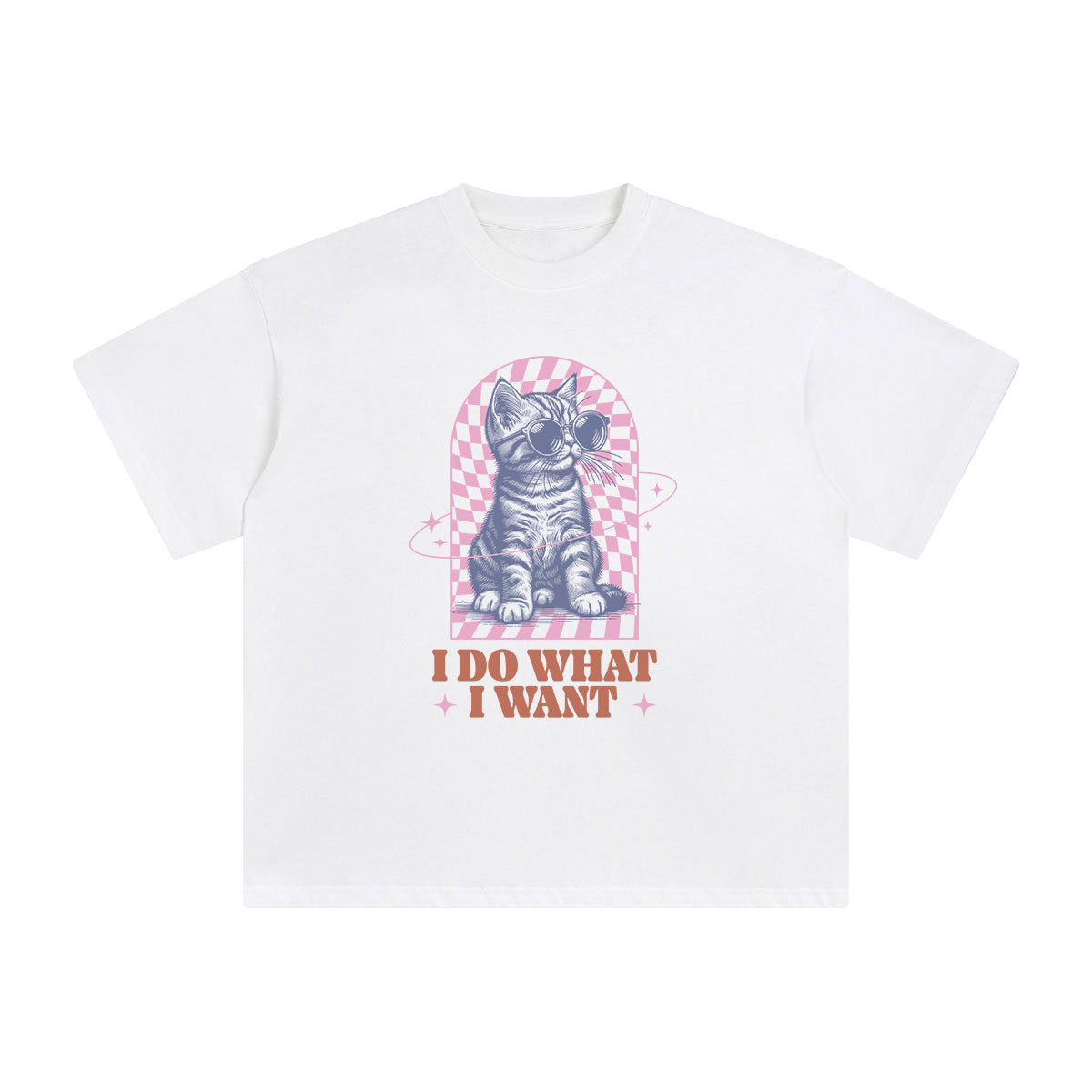 Kitten Wearing Sunglasses Graphic Tee-INNBLAC Fashion Apparel