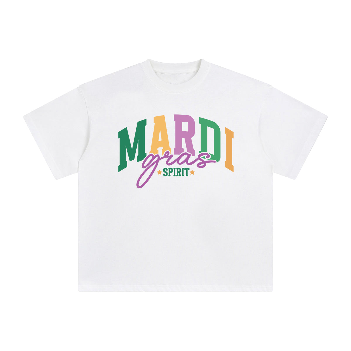 Mardi Gras Spirit Graphic Tee-INNBLAC Fashion Apparel
