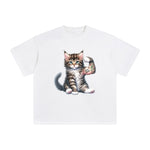 Maine Coon Flexes Muscles Graphic Tee-INNBLAC Fashion Apparel