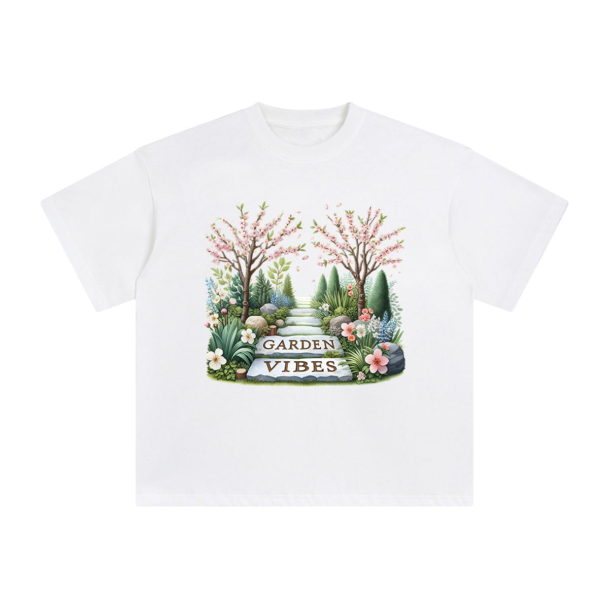 Garden Vibes Graphic Tee-INNBLAC Fashion Apparel