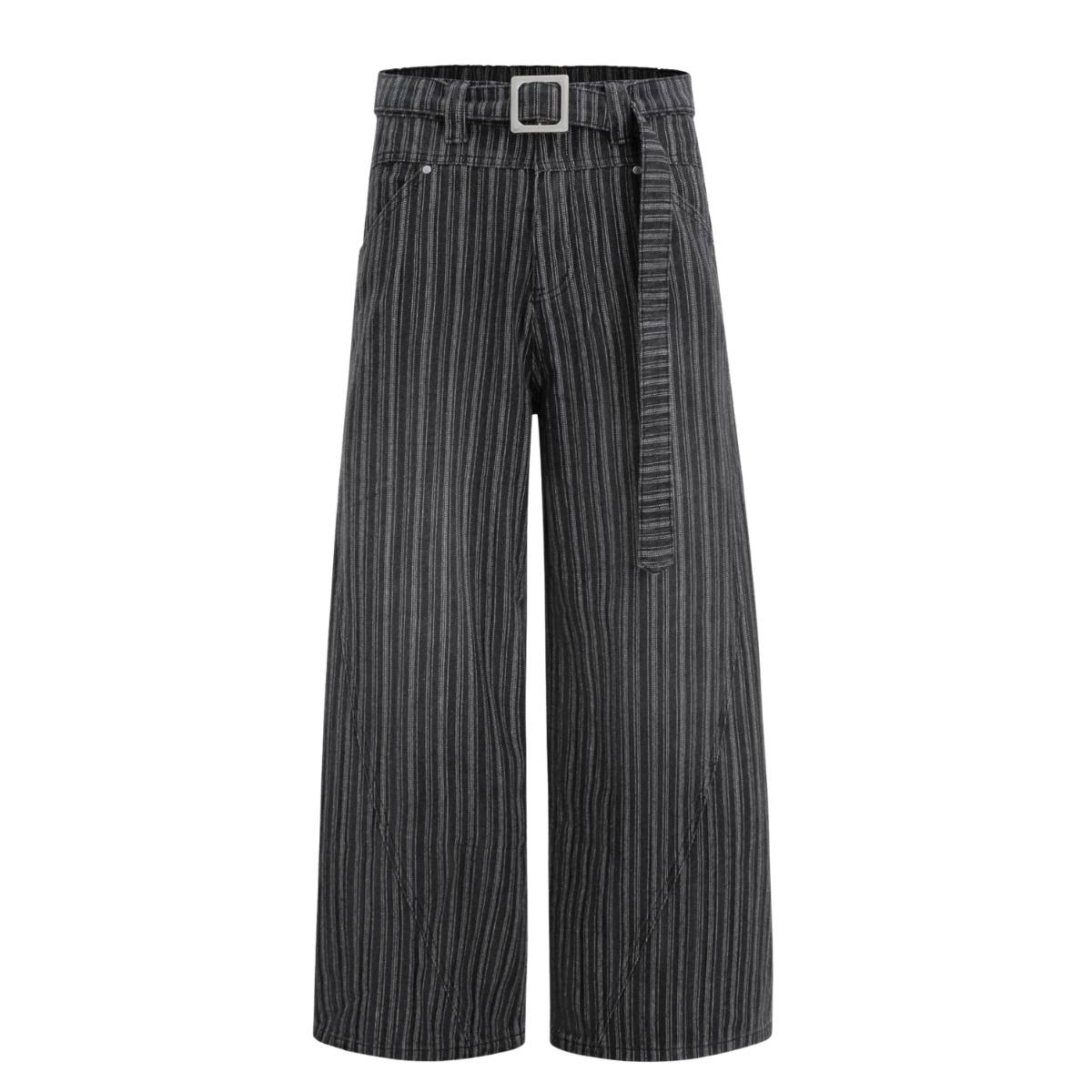 Striped Relaxed Fit Unisex Old Money Casual Trousers