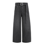 Striped Relaxed Fit Unisex Old Money Casual Trousers