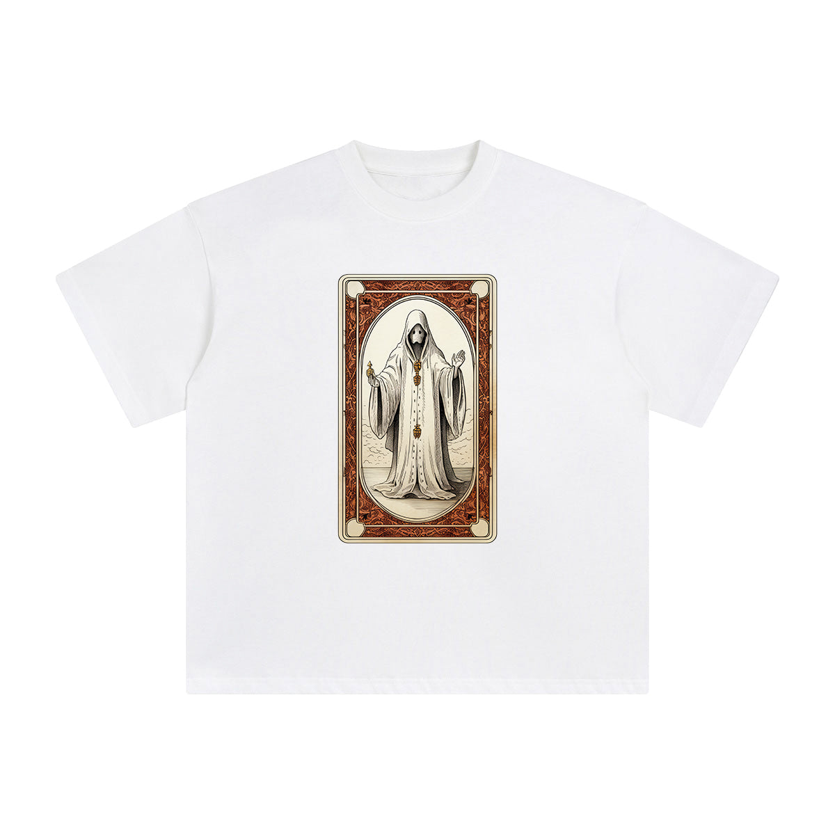 Ghost Tarot Card Graphic Tee-INNBLAC Fashion Apparel