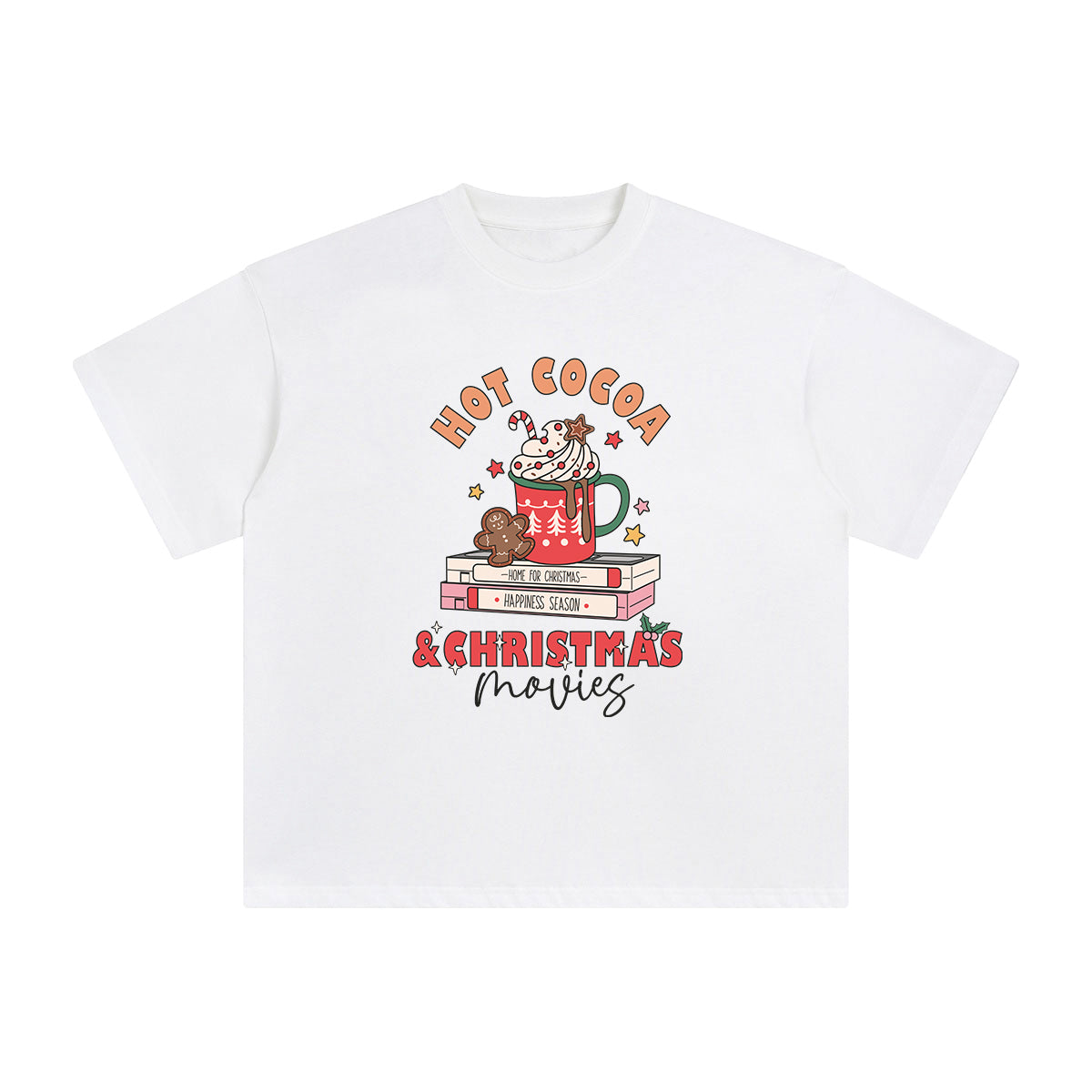 Hot Cocoa & Christmas Graphic Tee-INNBLAC Fashion Apparel