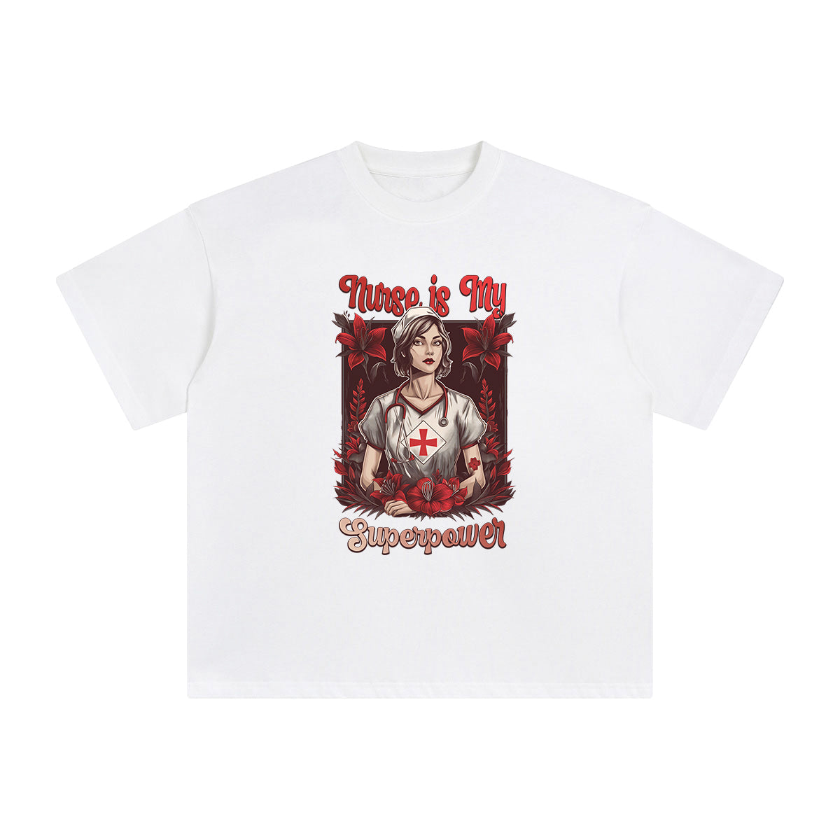 Nurse ls My Superpower Graphic Tee-INNBLAC Fashion Apparel
