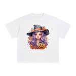 Girl & Pumpkin Graphic Tee-INNBLAC Fashion Apparel