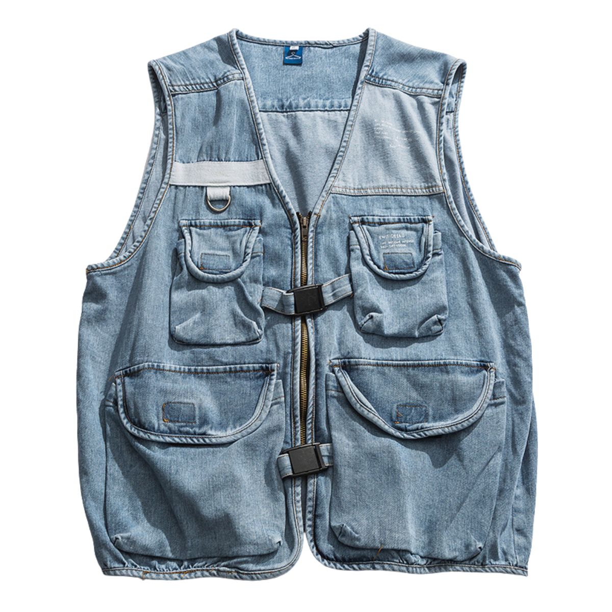 Japanese Vintage Washed Utility Denim Vest