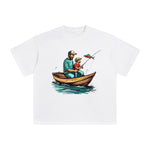 Fisherman Dad & Son Fishing Graphic Tee-INNBLAC Fashion Apparel
