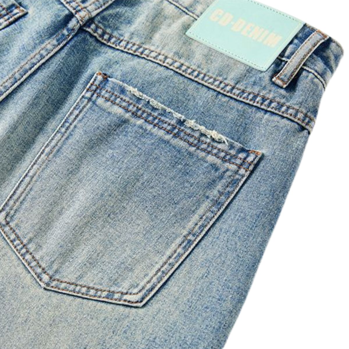 Mud WashedDestroyed Raw-Hem Wide-Leg Cropped Jeans