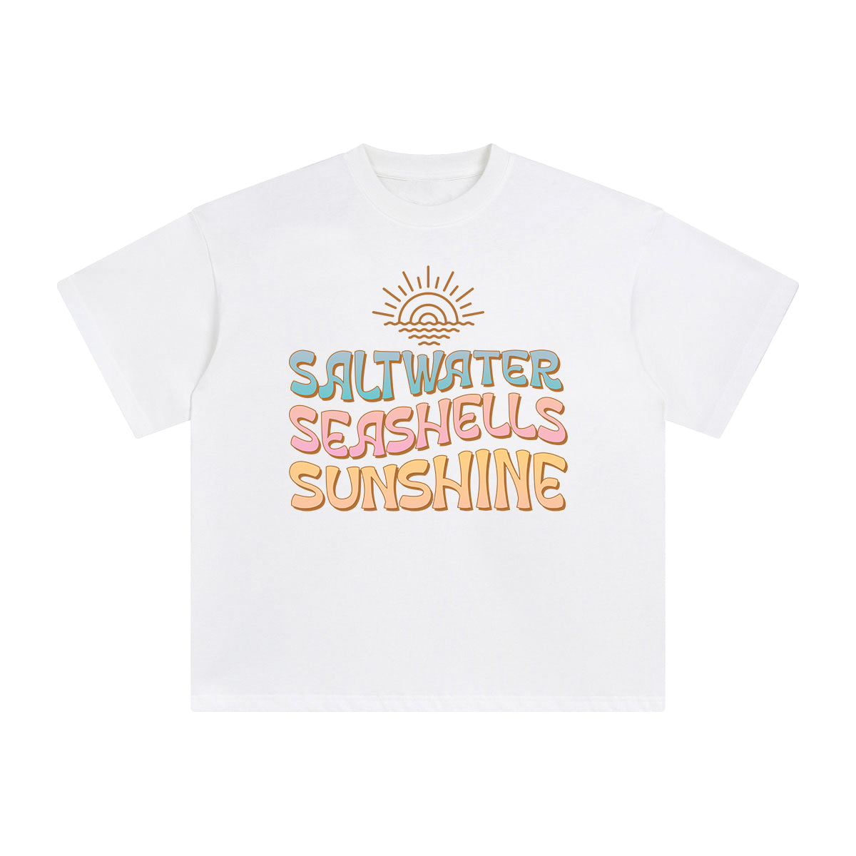 Salt Water Sea Shells Sunshine Graphic Tee-INNBLAC Fashion Apparel