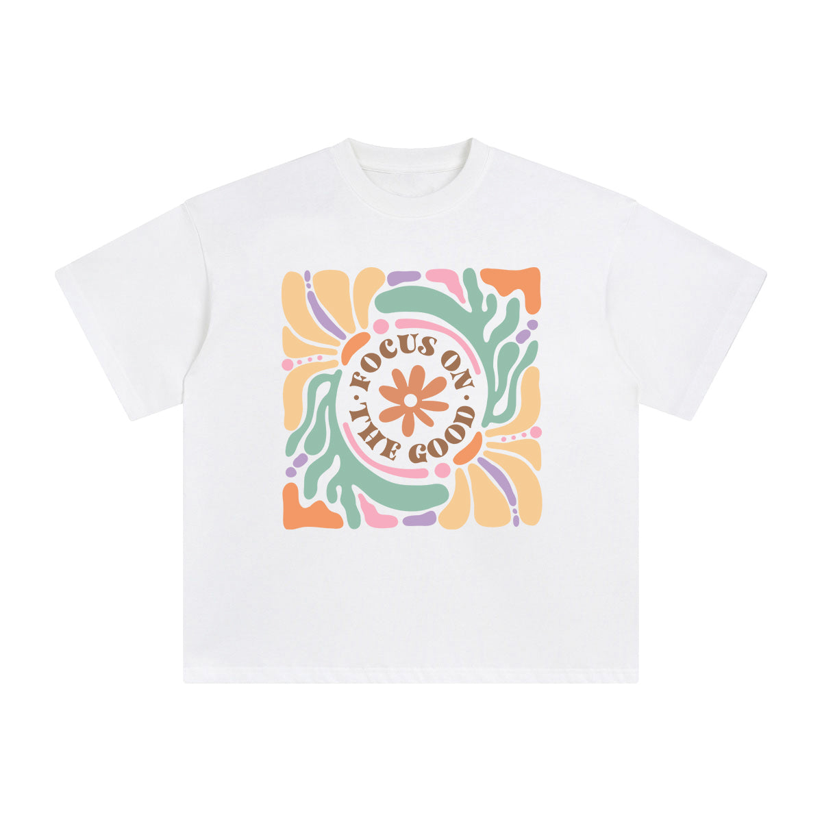 Flower Abstract Graphic Tee-INNBLAC Fashion Apparel