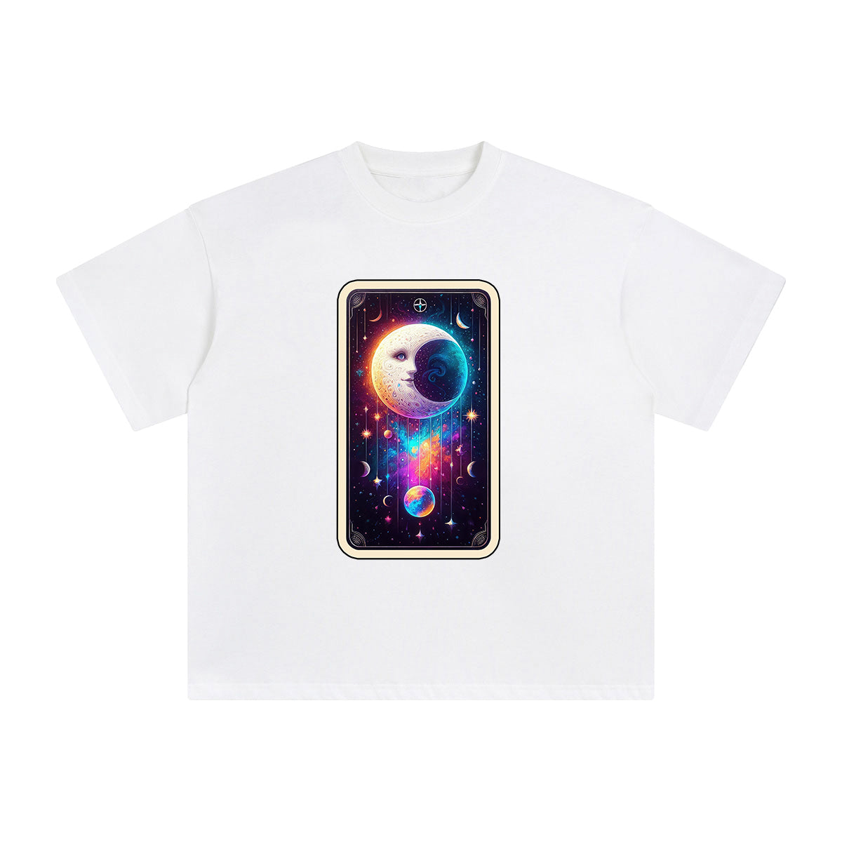 Mystical Moon Tarot Card Graphic Tee-INNBLAC Fashion Apparel
