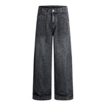 Vintage Washed Slub Distressed Baggy Denim Pants